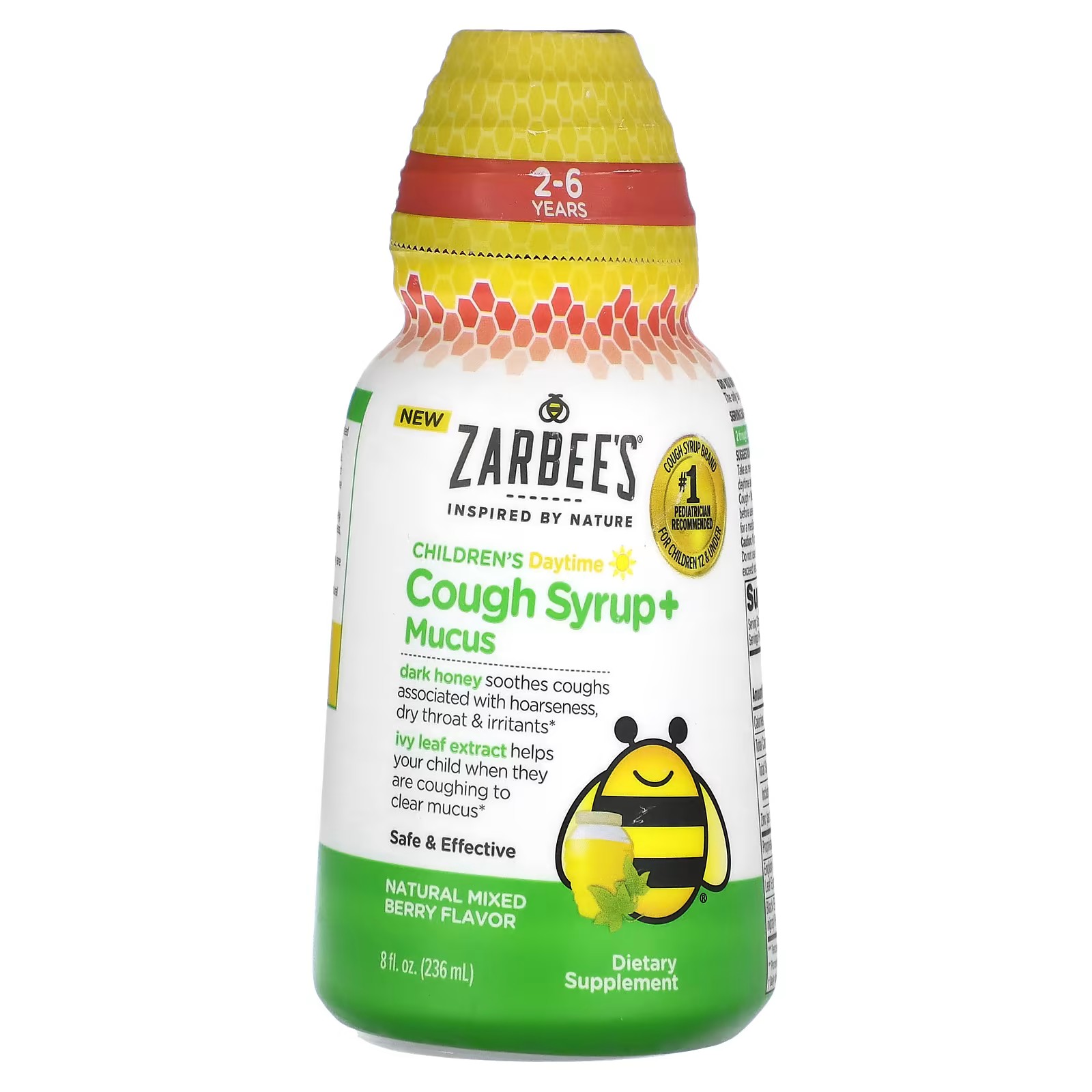 Zarbee's, Children's Daytime, Cough Syrup + Mucus, 26 Years, Natural