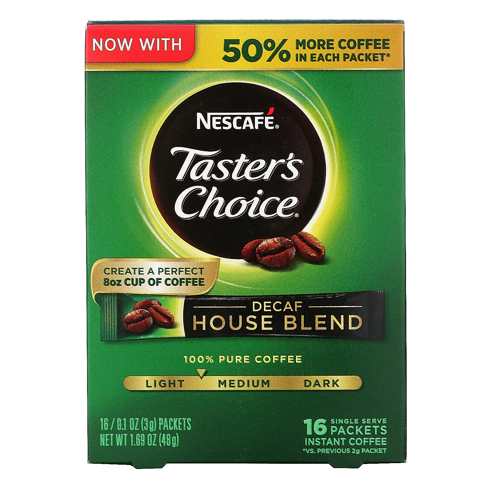 Nescafé, Taster's Choice, Instant Coffee, House Blend, Light/Medium