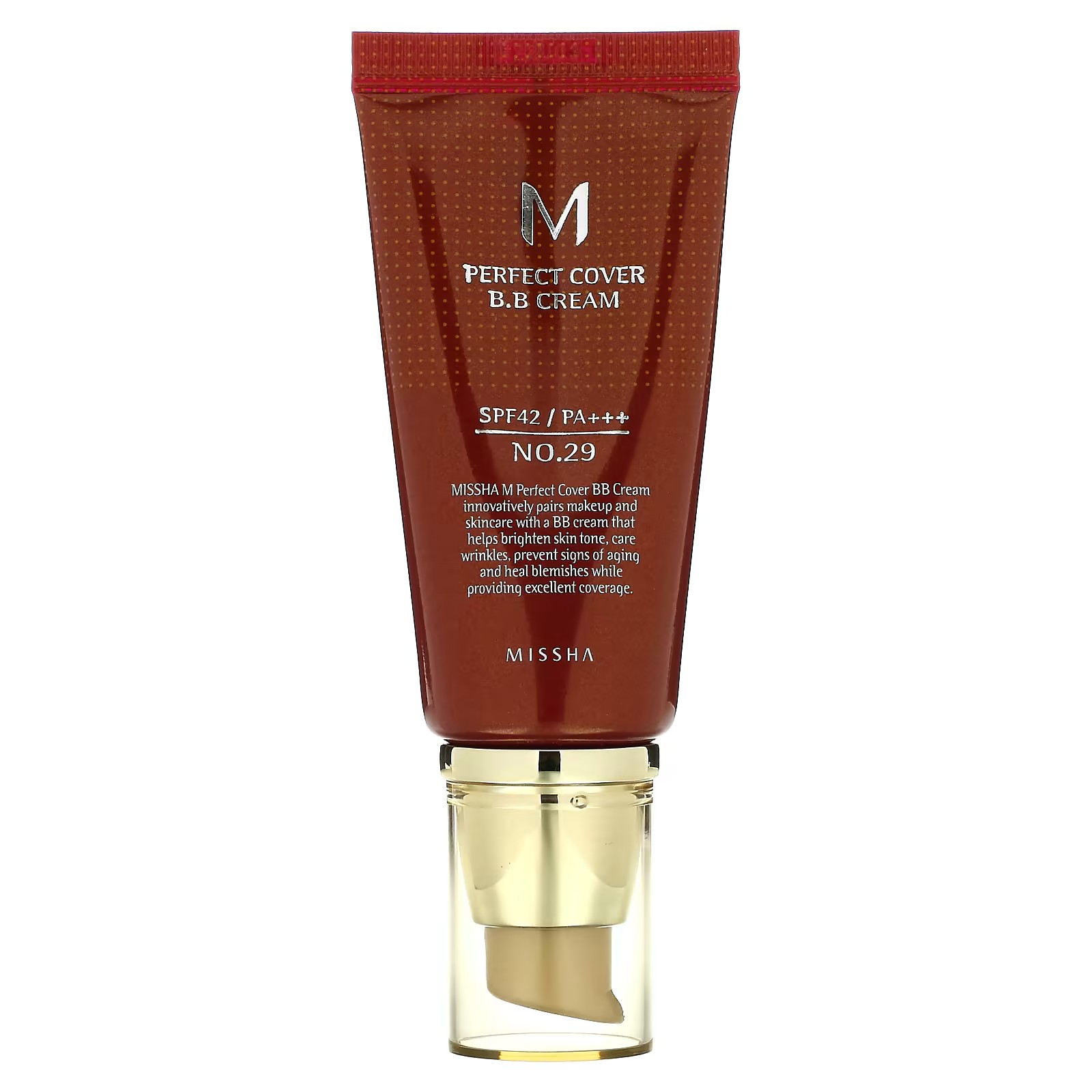 BB Cream Missha M Perfect Cover Teinte Caramel Beige No 29 - 50 Ml - Crème Teintée Multifonction Quotidienne - Neuve Sous Emballage