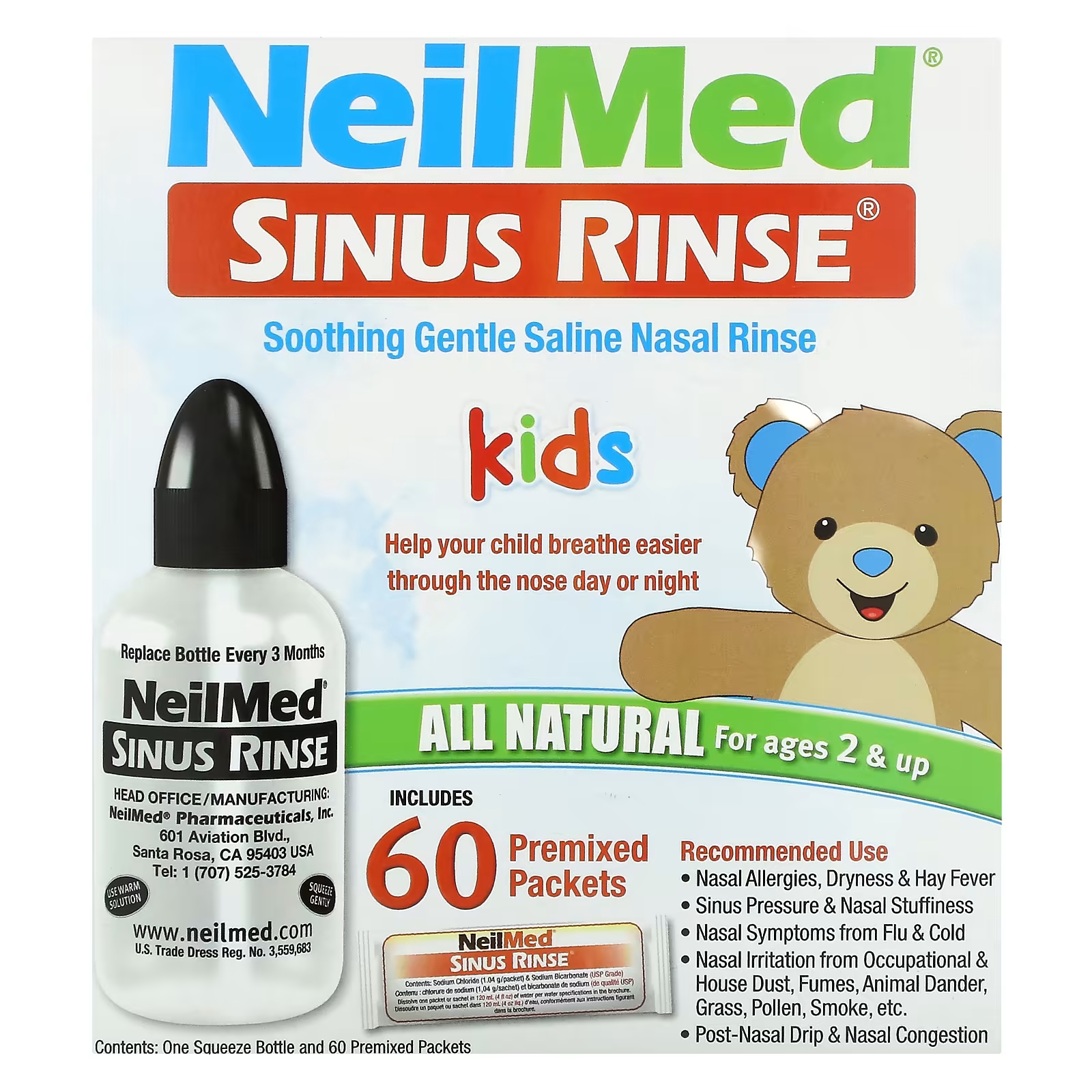 Neilmed, Kids, Sinus Rinse, Ages 2+, 60 Premixed Packets Best Deals And 