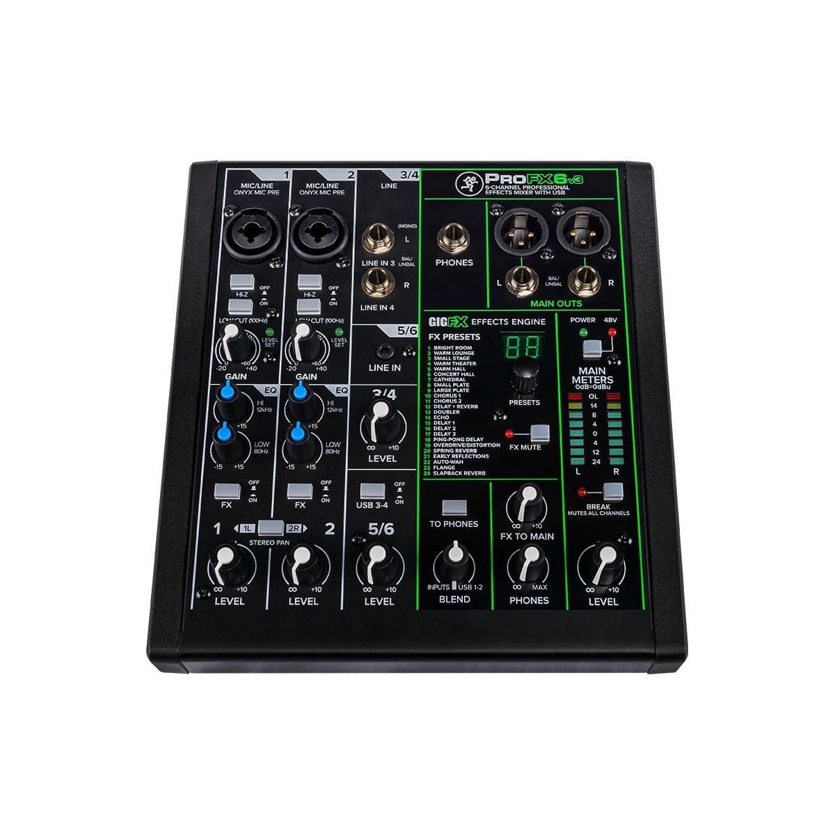 Mackie ProFXv3 6Channel Professional Effects Mixer with USB + Software
