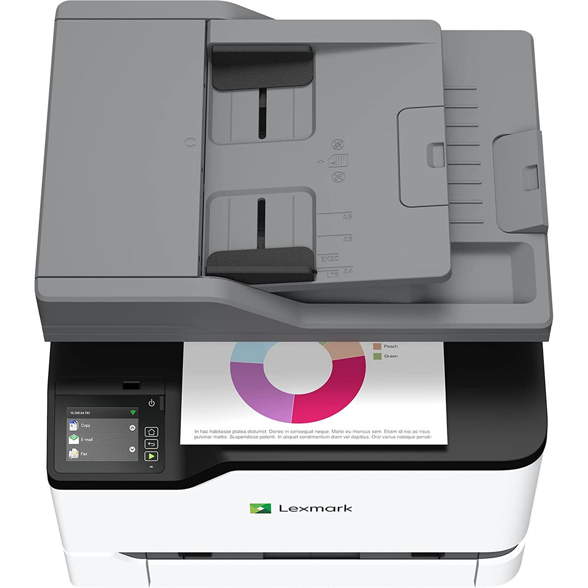 Lexmark MC3224i Wireless Multifunction Color Duplex Laser Printer, 24