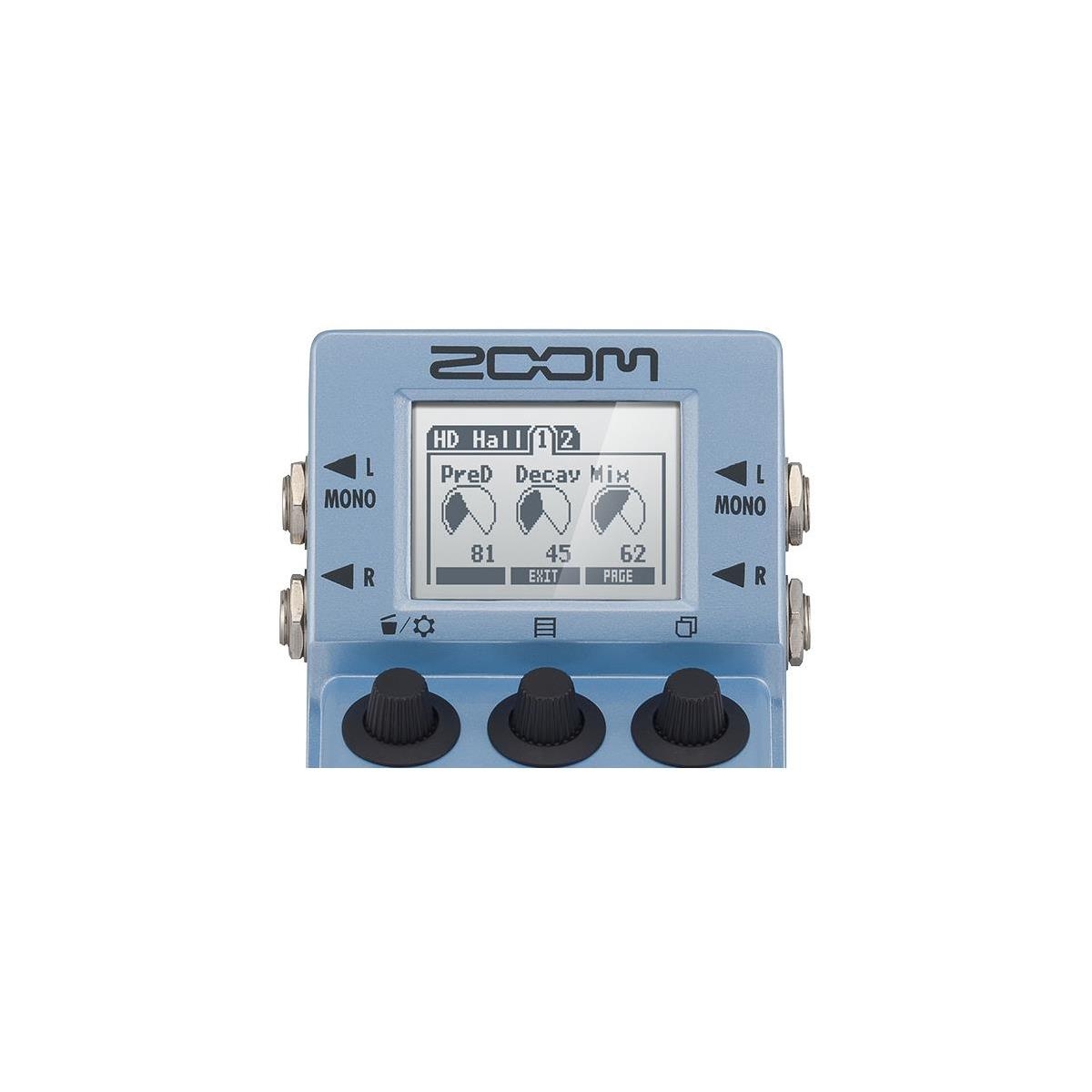 Zoom MS70CDR MultiStomp Chorus/Delay/Reverb Pedal with Stompbox and Studio Effects, Builtin