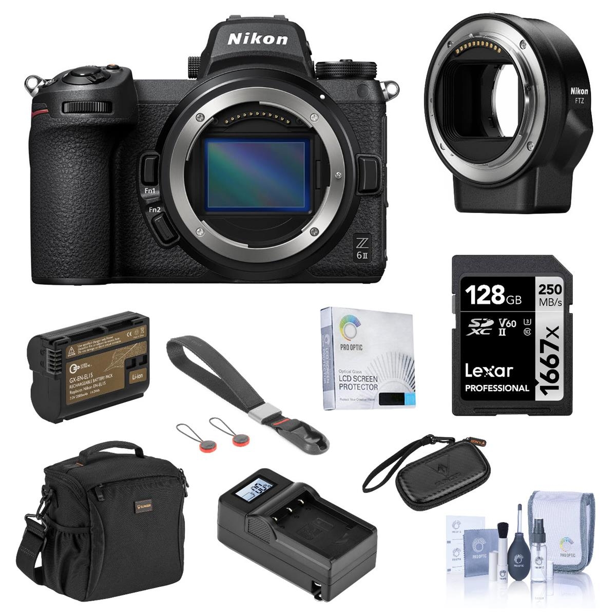 Nikon Z 6ii Mirrorless Digital Camera Body With Ftz Ii Adapter Accessories Kit Die Besten Deals 0282