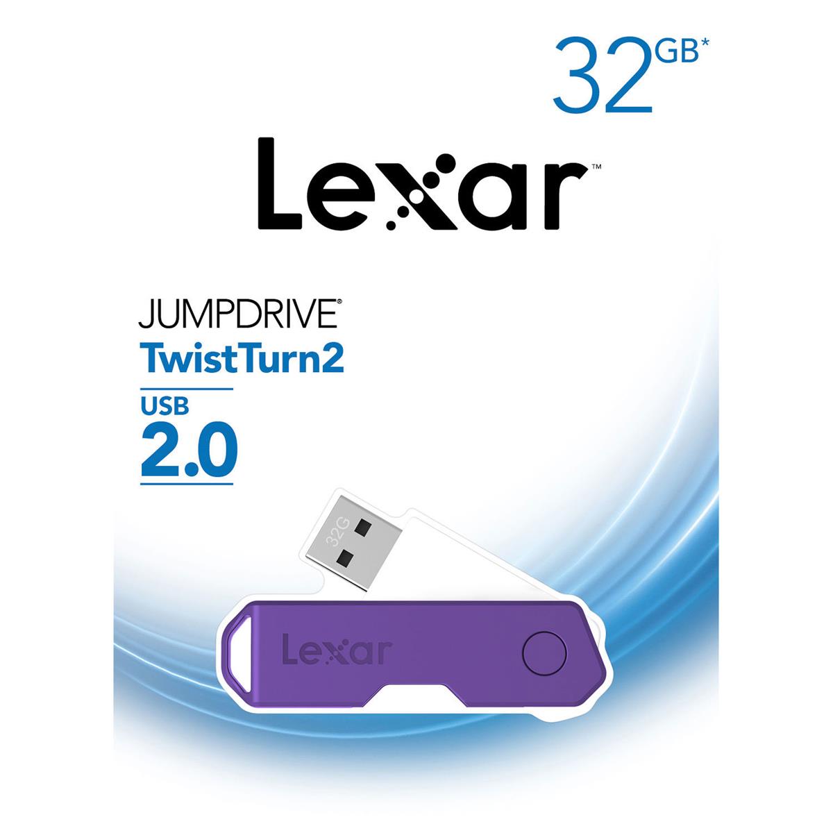 Lexar 32GB JumpDrive TwistTurn2 2.0 USB Flash Drive, Purple Best Deals