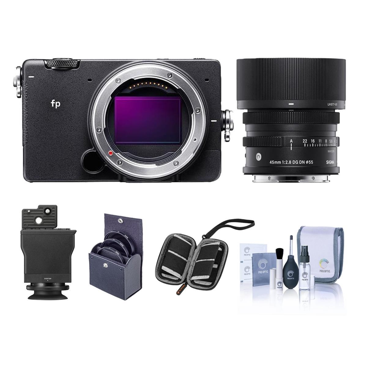 Sigma fp Mirrorless Camera with 45mm f/2.8 DG DN Lens, Bundle w/Accessory Kit Best Deals and