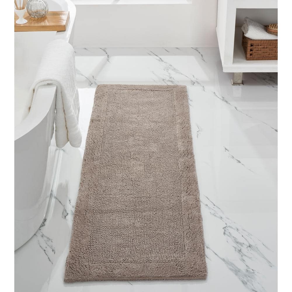 Edge Collection 20 in. x 60 in. Gray 100% Cotton Runner Bath Rug Best Deals and Price History at ...