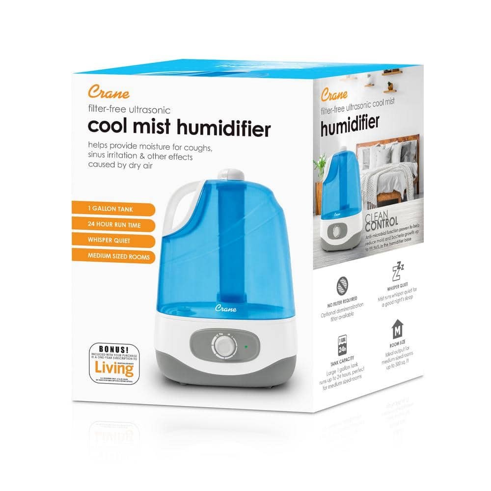 1 Gal. Ultrasonic Cool Mist Humidifier for Medium to Large Rooms up to ...