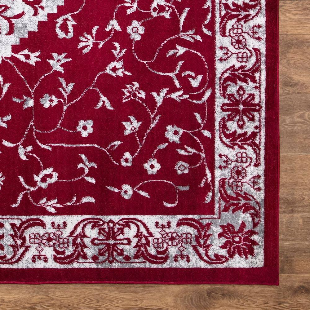 Jefferson Collection Pearl Heriz Red 7 ft. x 9 ft. Medallion Area Rug