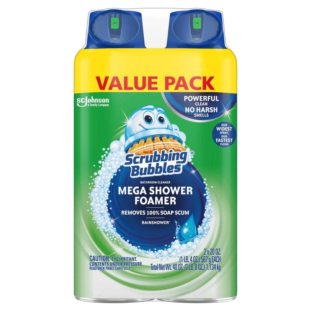 Scrubbing Bubbles Mega Shower Foamer Aerosol, Rainshower (20 oz.) - Costless WHOLESALE - La