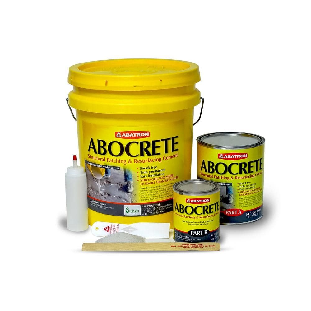 ABOCRETE Light Gray, Large Kit With Sand SelfLeveling Epoxy Concrete