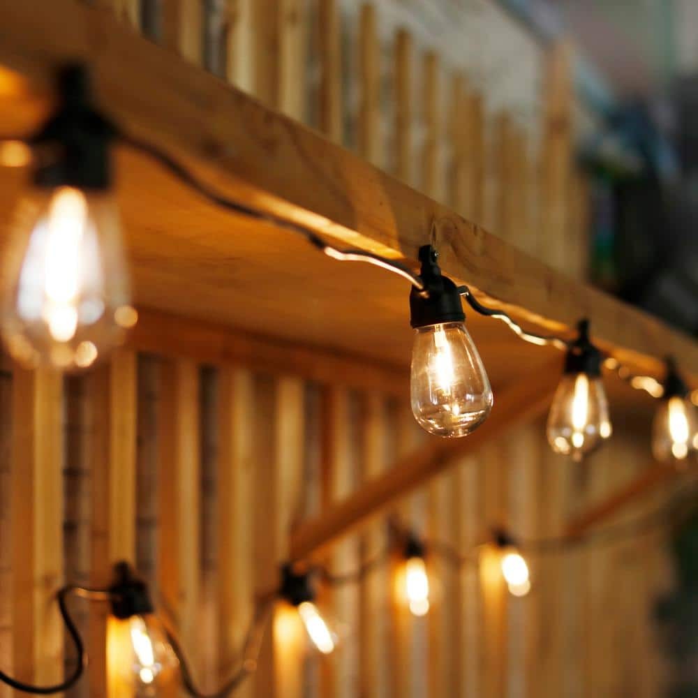 Outdoor 48 ft. 24Light Solar Powered Edison Bulb LED String Light Die