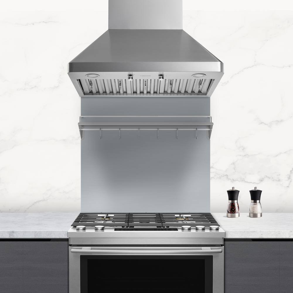 Ancona Pro 30 in. 1000 CFM Ducted Wall Mount Range Hood in Stainless Steel with LED Lights