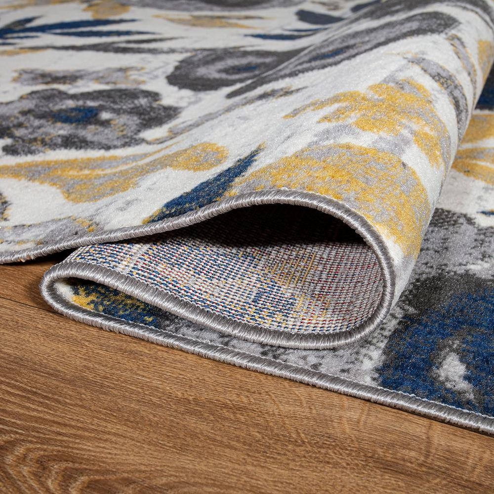 World Rug Gallery Cream 5 ft. x 7 ft. Vintage Modern Floral Area Rug