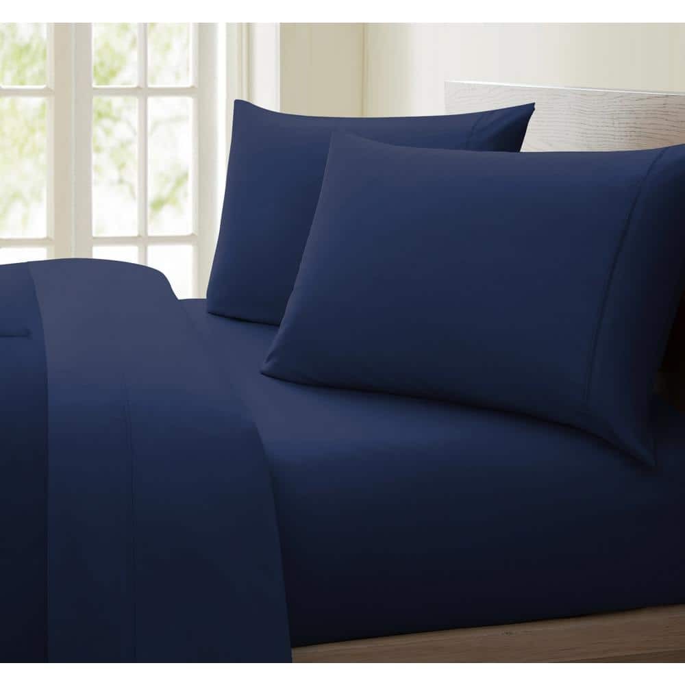 Luxurious Collection Navy 1000Thread Count 100 Cotton California King