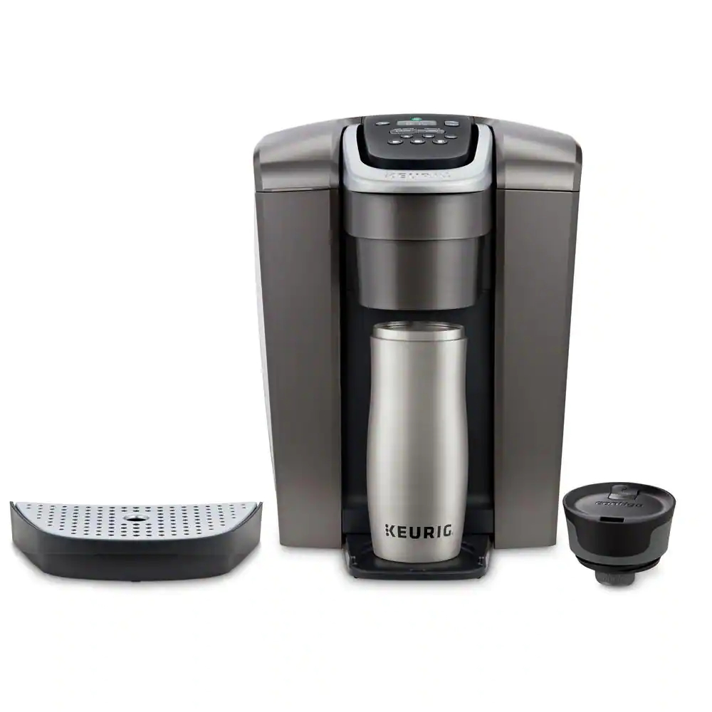 KElite Brushed Slate Single Serve Coffee Maker with Temperature