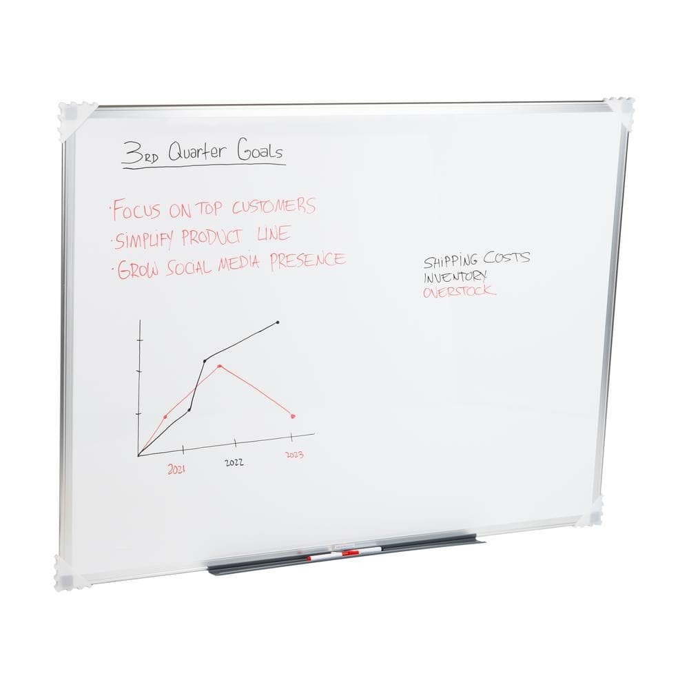 36 in. x 48 in. Wall Mount Dry Erase White Board Best Deals