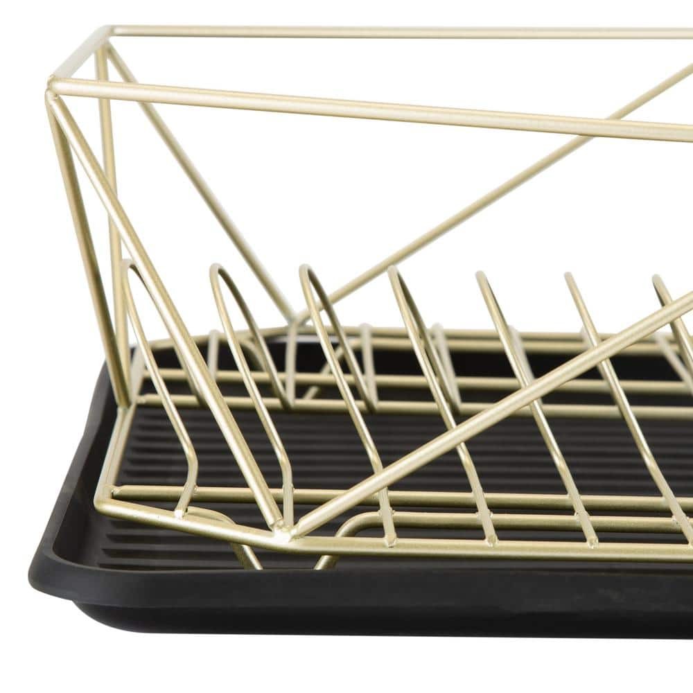 Kitchen Details Geode in Satin Gold Dish Rack Best Deals and Price History at Honey