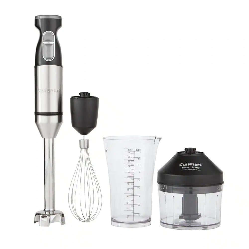 Chefman 1-Speed Black 1700-Watt Immersion Blender with Accessory