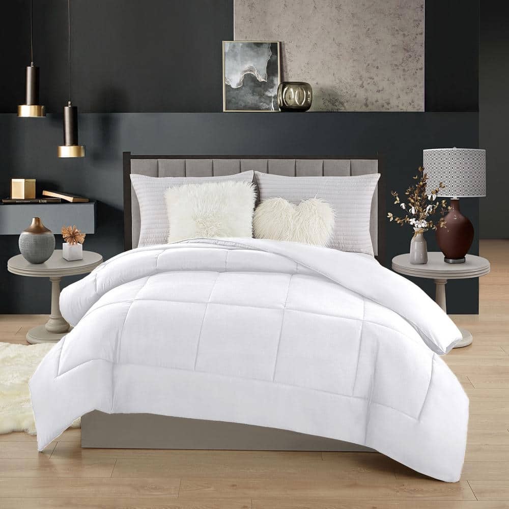 King Size All Season Soft White All Season 1Piece Comforter Best Deals