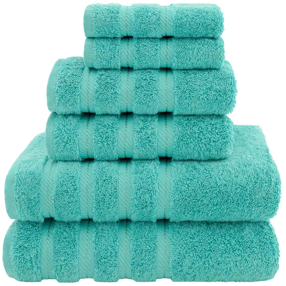 Turquoise Blue 6Piece Turkish Cotton Towel Set Best Deals and Price
