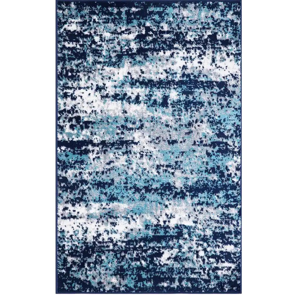 Jefferson Collection Abstract Navy 3 ft. x 4 ft. Area Rug Best Deals