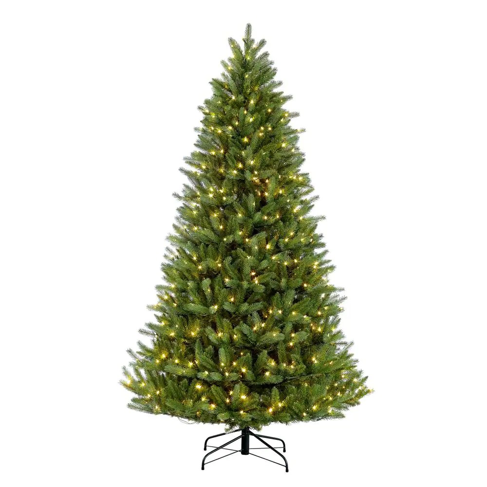 9 ft. PreLit Incandescent Glacier Fir Artificial Christmas Tree with