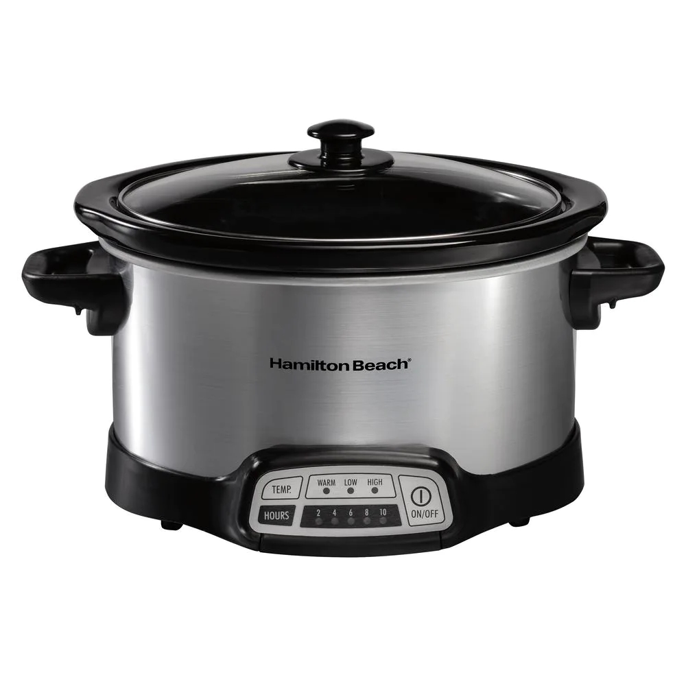 4 Qt. Stainless Steel Slow Cooker with Built in Timer Best Deals and