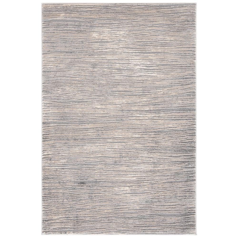 SAFAVIEH Meadow Ivory/Gray 3 ft. x 5 ft. Striped Area Rug Best Deals