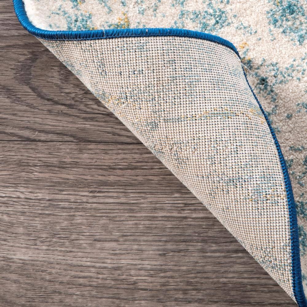 nuLOOM Katharina Modern Abstract Blue 3 ft. x 14 ft. Runner Rug Best