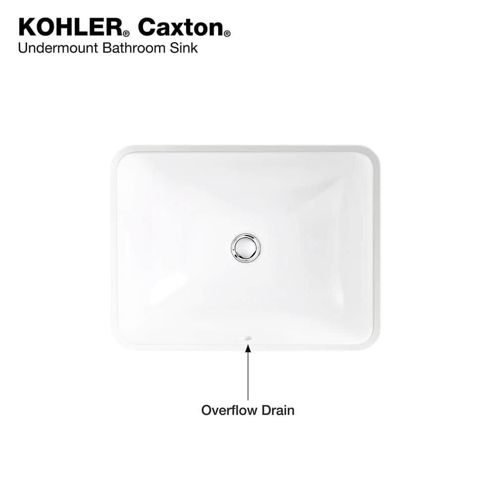 Caxton 205/16 in. Undermount Rectangular Bathroom Sink with Overflow and Clamp Assembly in