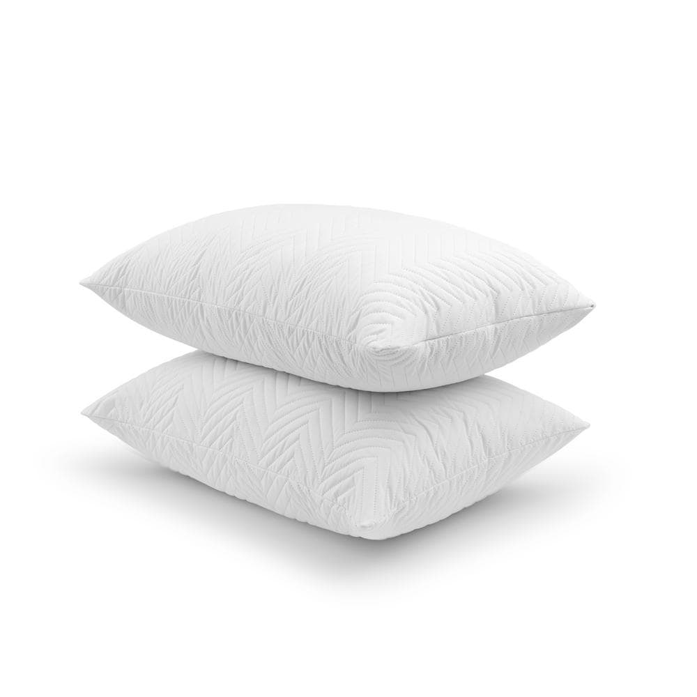 Quilted Comfort Memory Foam Jumbo Pillow Set of 2 Best Deals and Price ...