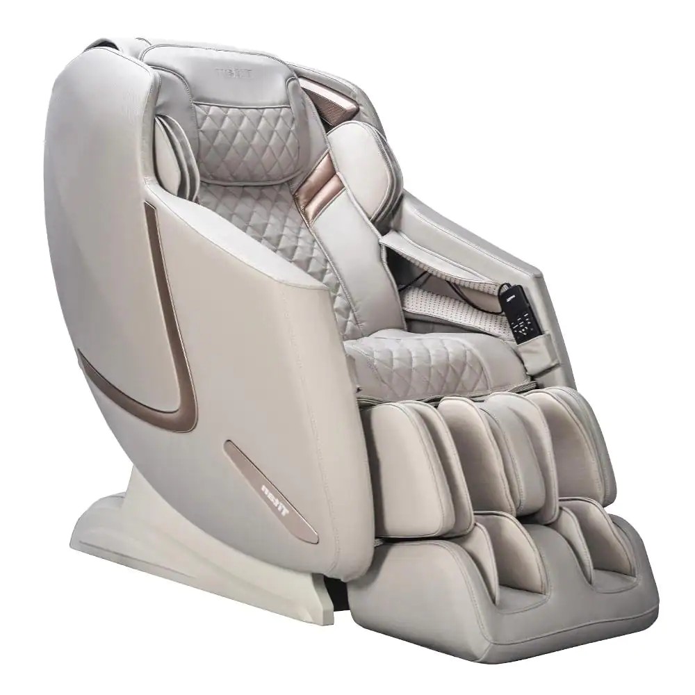 Prestige Series Taupe Faux Leather Reclining 3d Massage Chair With Bluetooth Speakers And Heated 5318