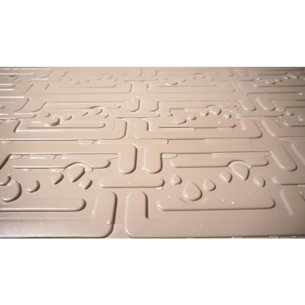 34 in. x 22 in. Beige Kitchen Depth Under Sink Mat Drip Tray