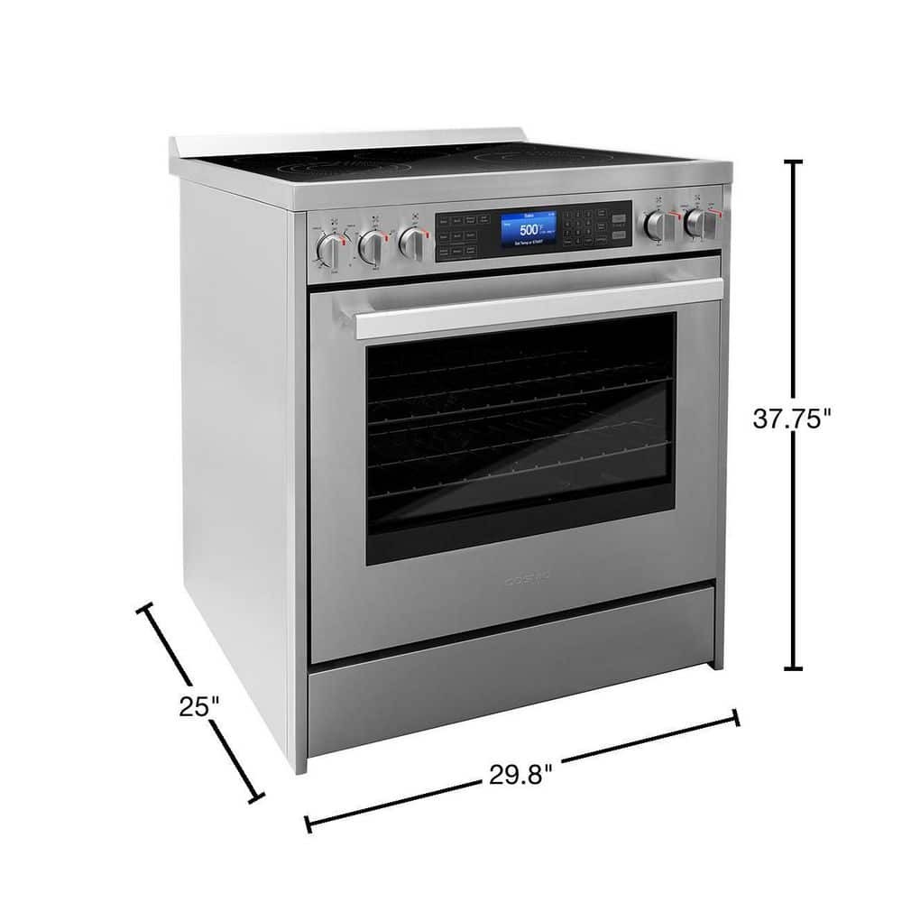 CommercialStyle 30 in. 5 cu. ft. 5 Burner Electric Range with Self