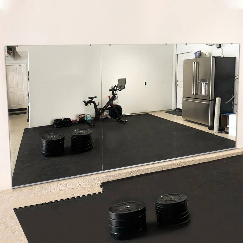 HD Tempered Wall Mirror Kit For Gym And Dance Studio 48 X 60 Inches