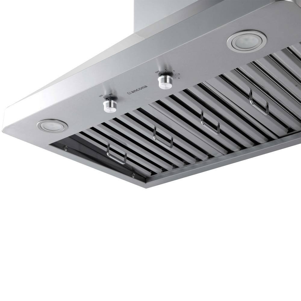 Ancona Pro 30 in. 1000 CFM Ducted Wall Mount Range Hood in Stainless Steel with LED Lights