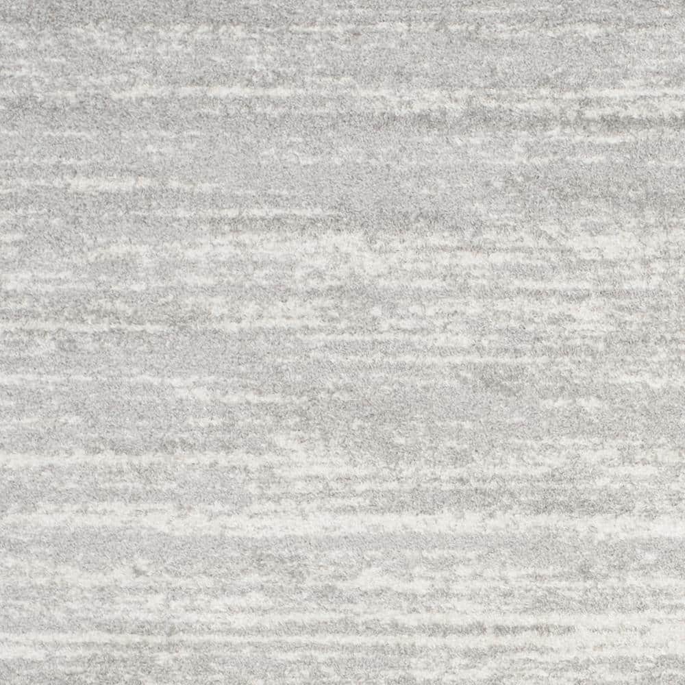 Adirondack Ivory/Silver 10 ft. x 14 ft. Solid Area Rug Best Deals and