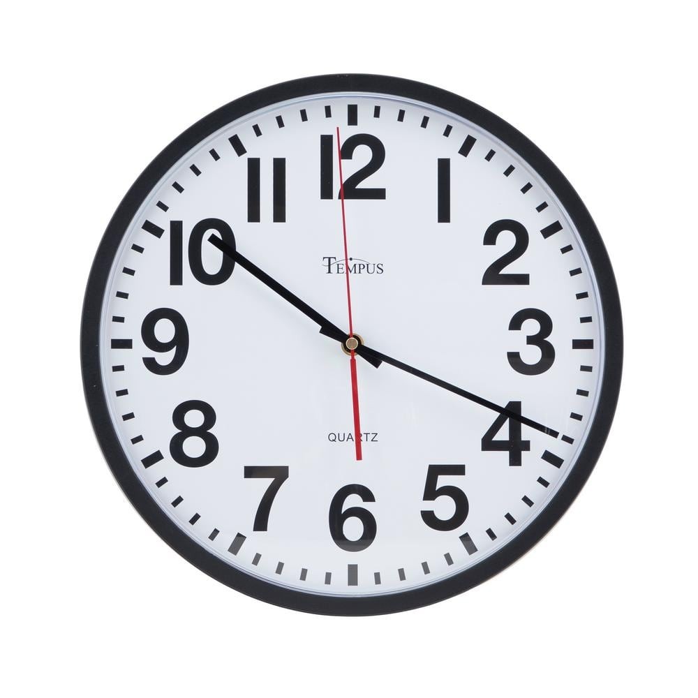 Tempus 13 in. Black Wall Clock Best Deals and Price History at ...