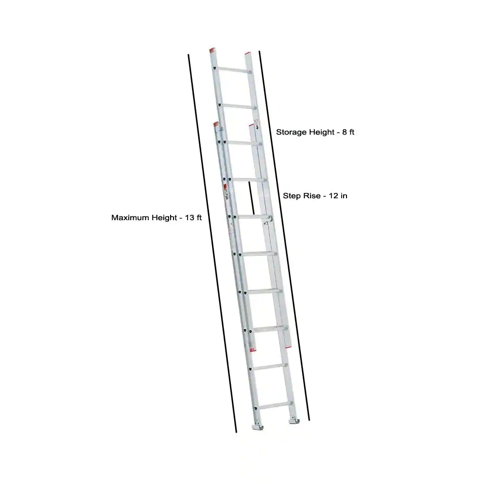 16 ft. Aluminum DRung Extension Ladder with 200 lb. Load Capacity Type