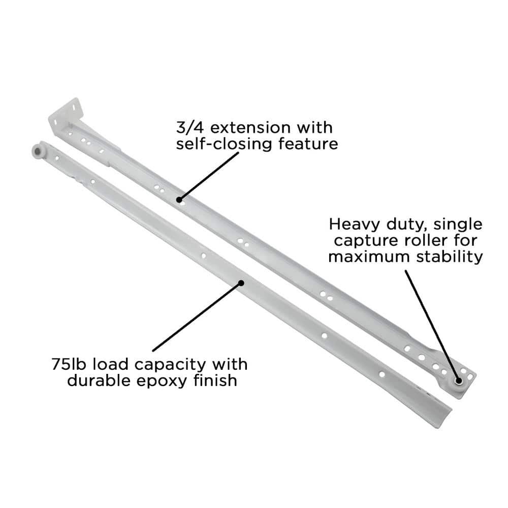 24 in. Bottom Mount Euro Drawer Slide (1Pack) Best Deals and Price