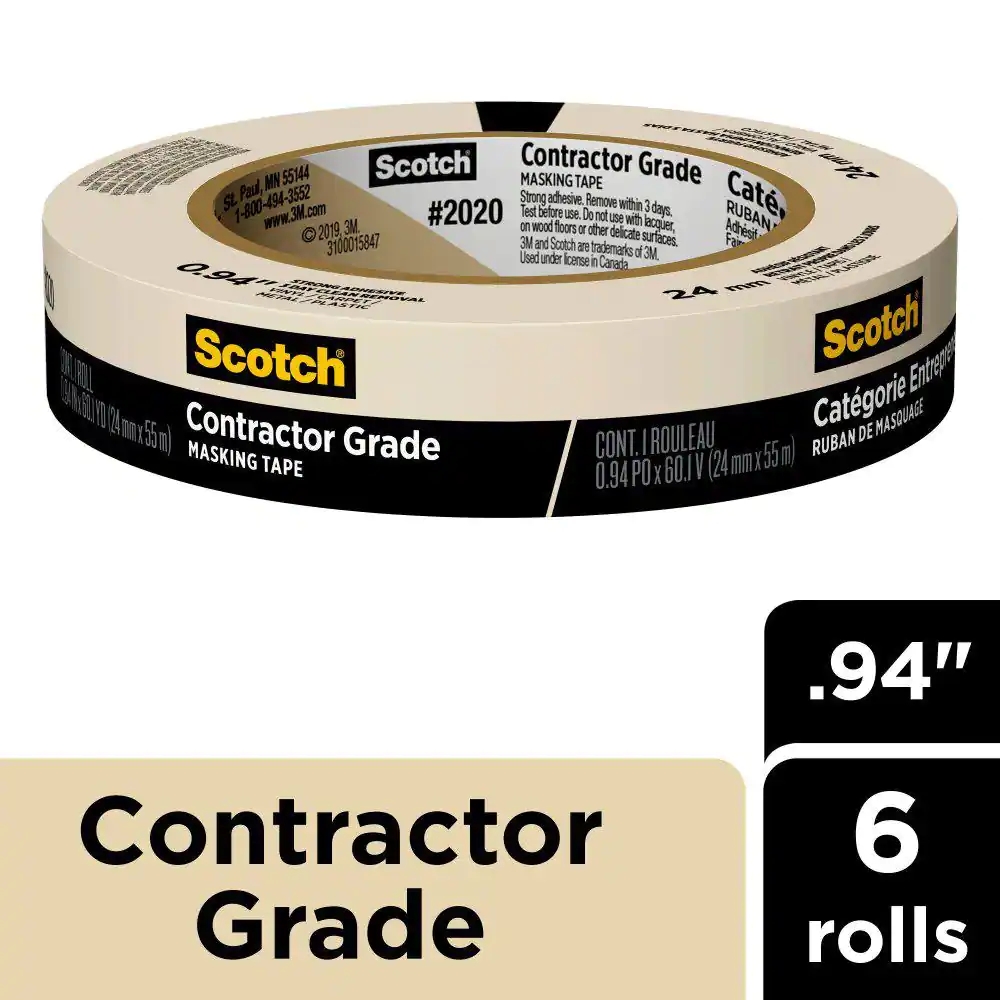 0.94 in. x 60.1 Yds. Multi-Surface Contractor Grade Tan Masking Tape (6  Rolls) Best Deals and Price History at