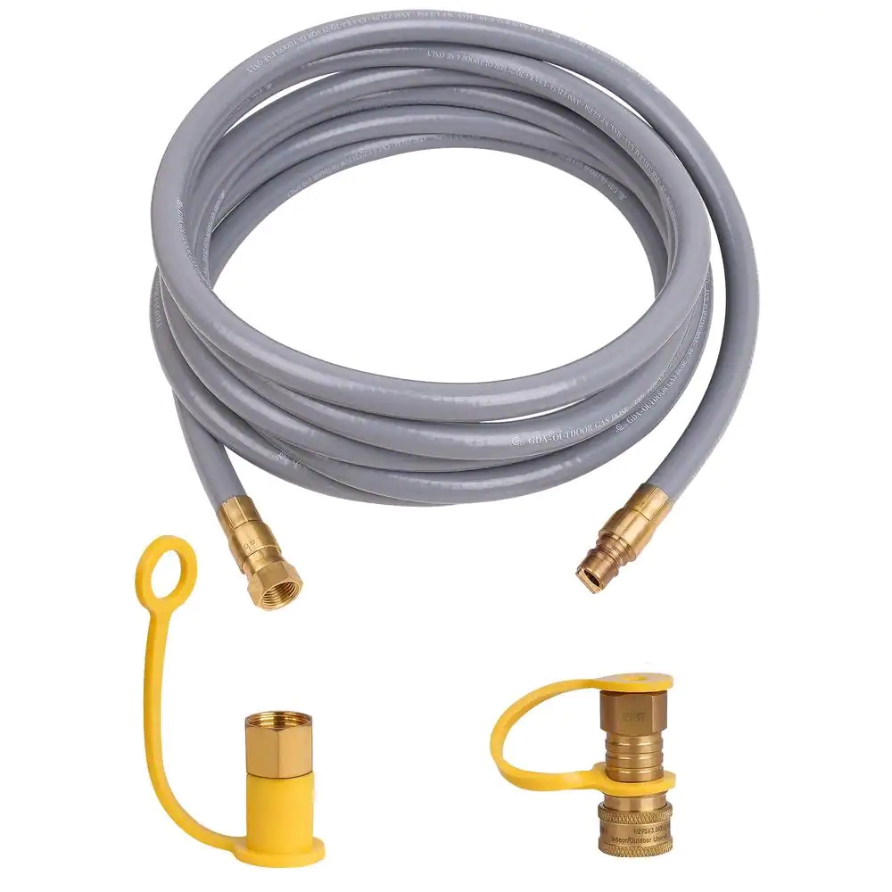 15 ft. x 3/8 in. Natural Gas Hose with Quick Connect Fittings Best