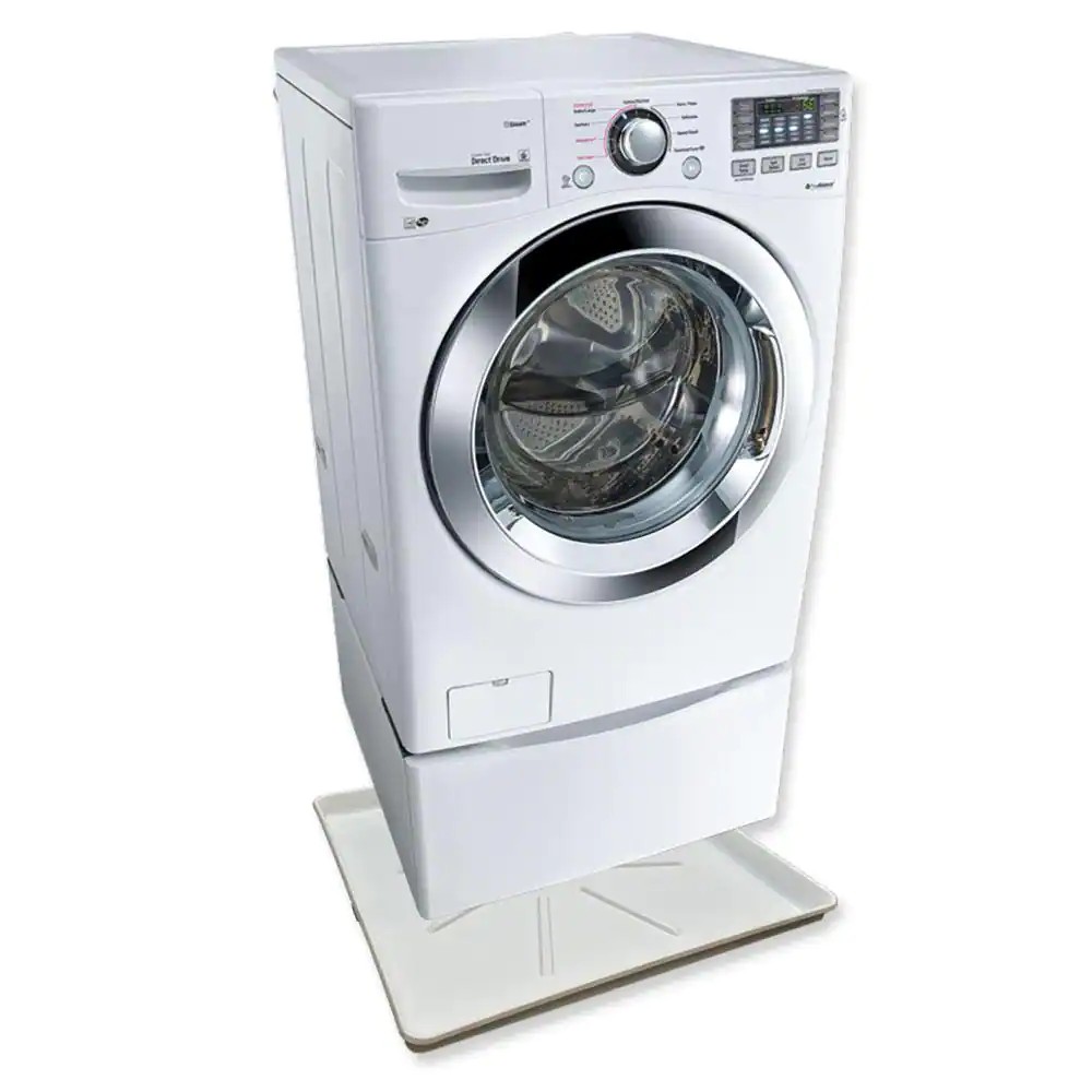 29 in. x 33 in. Low Profile Washing Machine Drain Pan in White Best