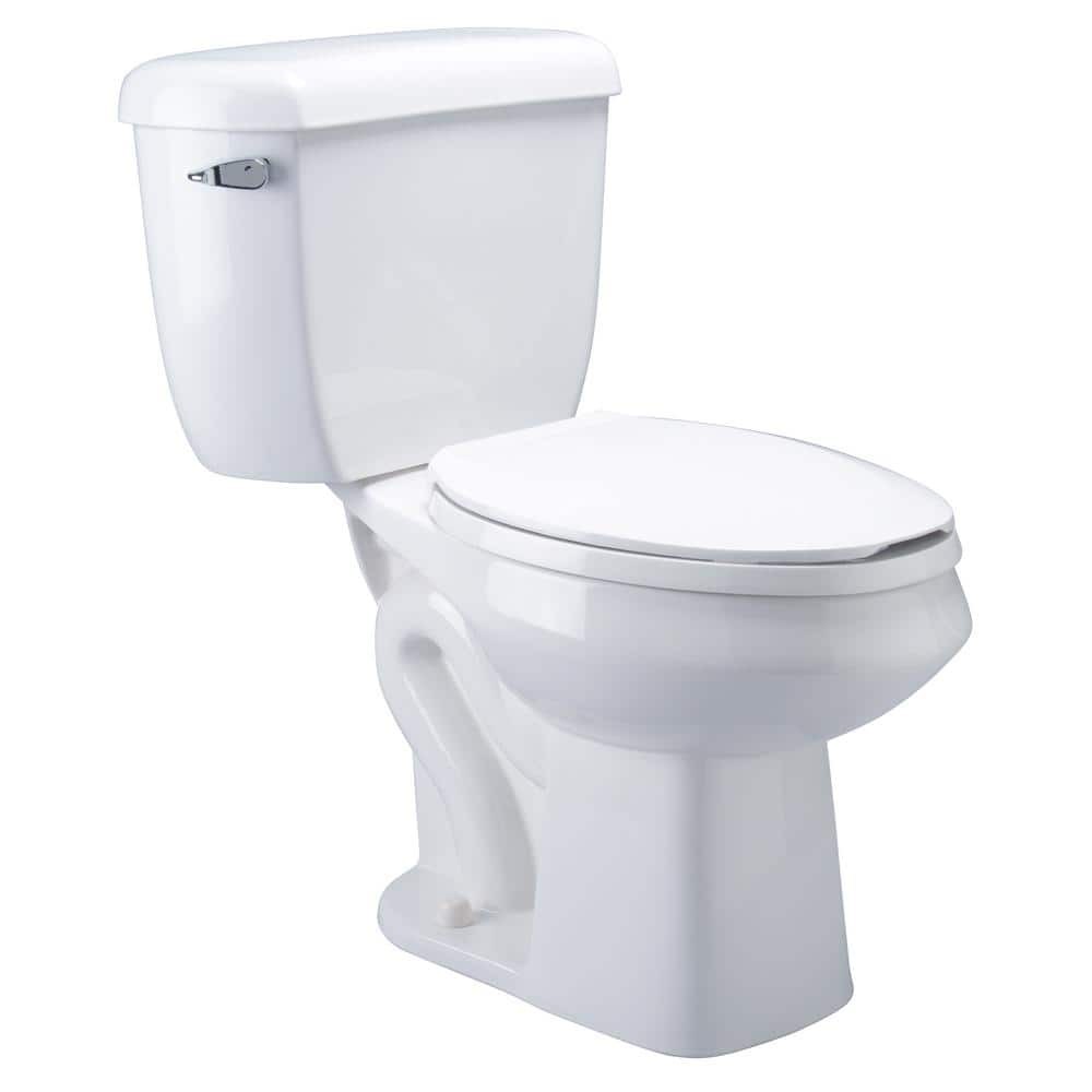 2Piece 1.6 GPF Single Flush Elongated Pressure Assist Toilet in White