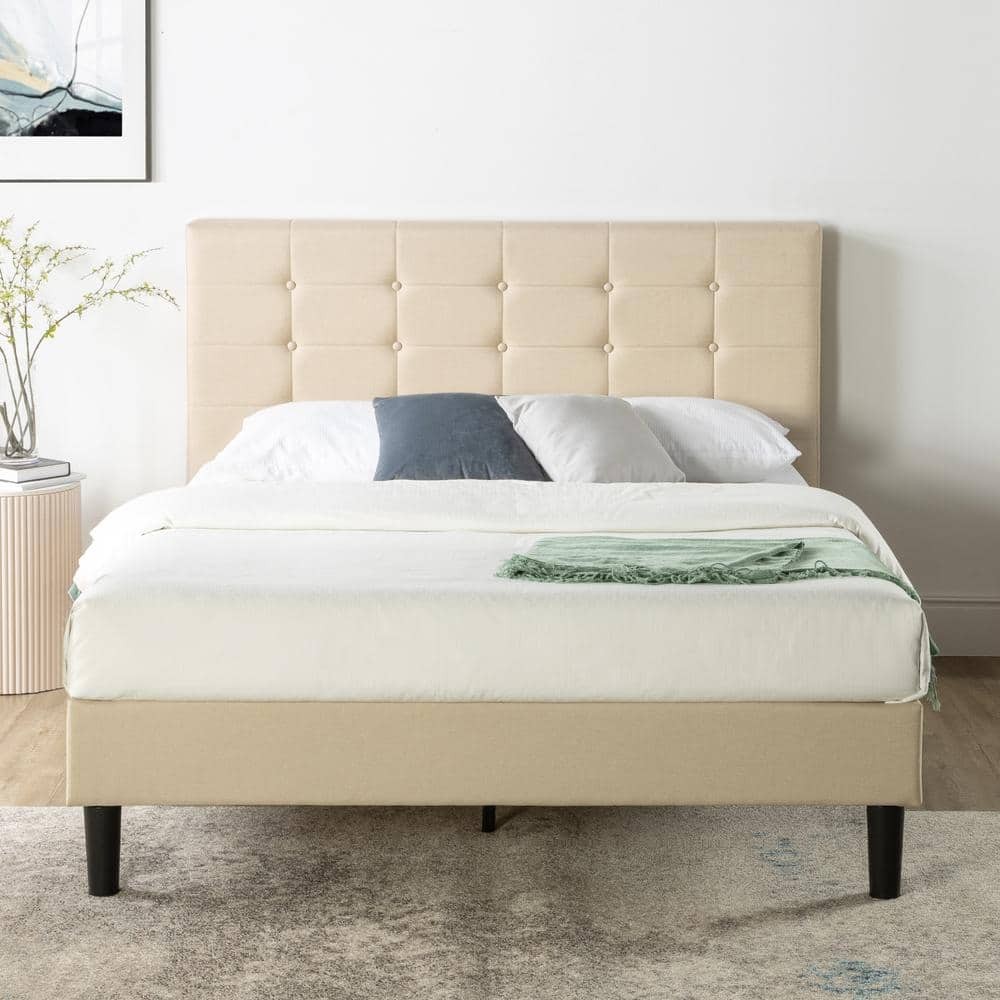 Mejores ofertas e historial de precios de Ibidun King Upholstered Button Tufted Platform Bed